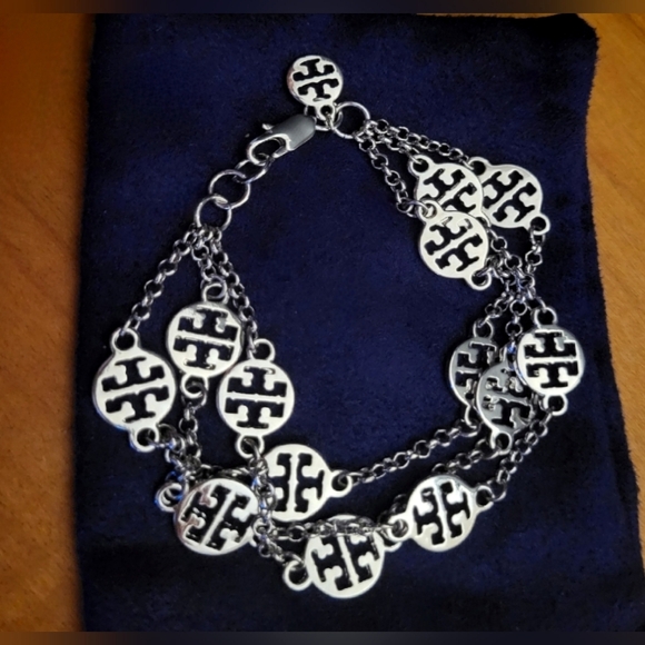 Tory Burch Silver Triple Strand Bracelet - Picture 3 of 5